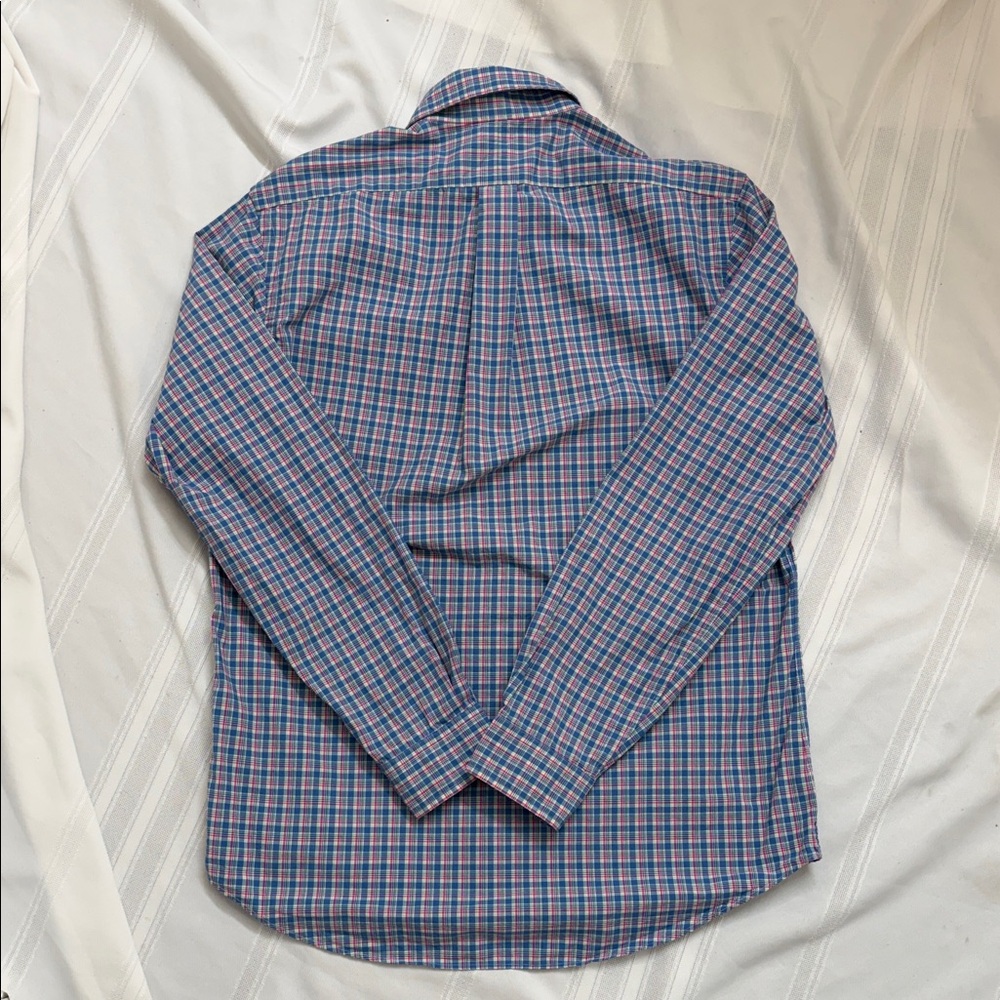 Polo Ralph Lauren Long Sleeve Blue and Pink‎ Plaid Shirt - Picture 5 of 8